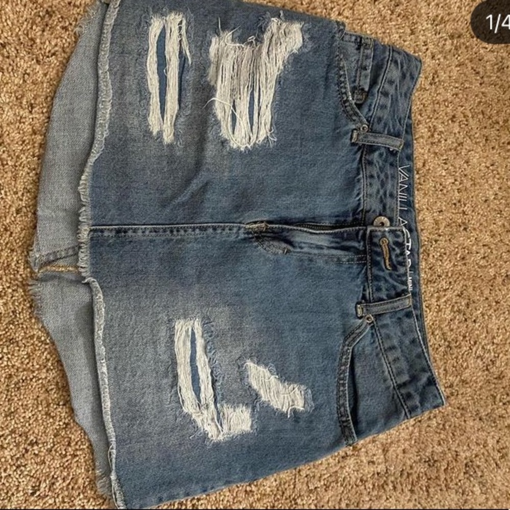 Denim mini skirt